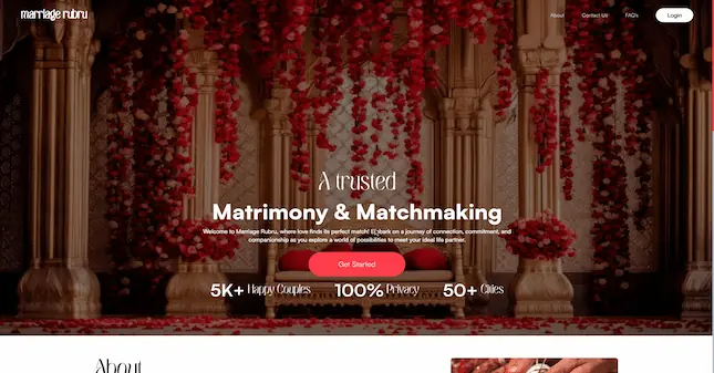 Marriage Rubru Website's Screenshot